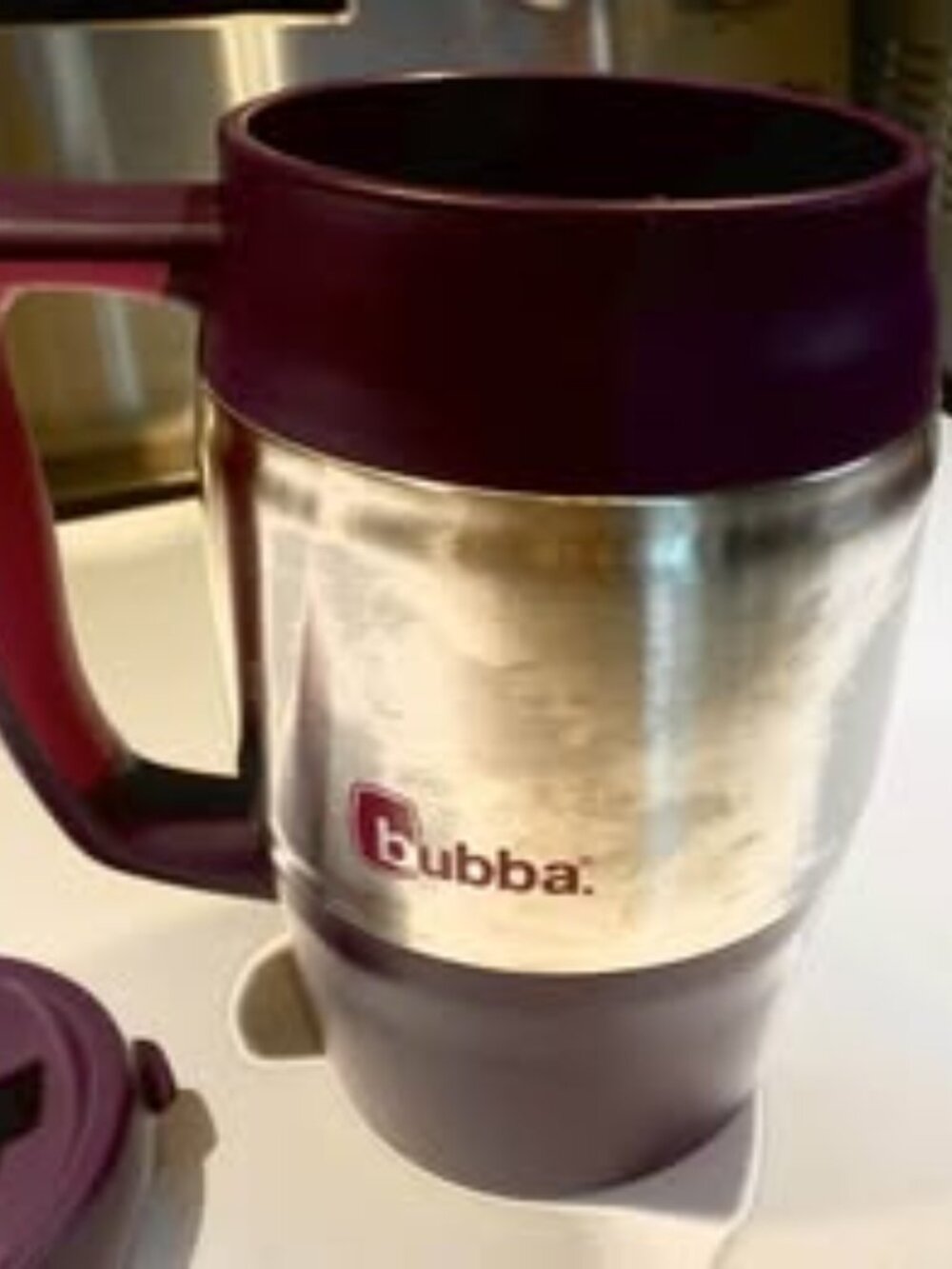 Bubba Stainless Steel Mug - 34oz/964g- BPA Free- Purple- Cold/Hot Beverages - Picture 2 of 5